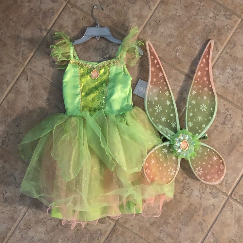 BNWT Disney Girls 7/8 Tinkerbell Outfit